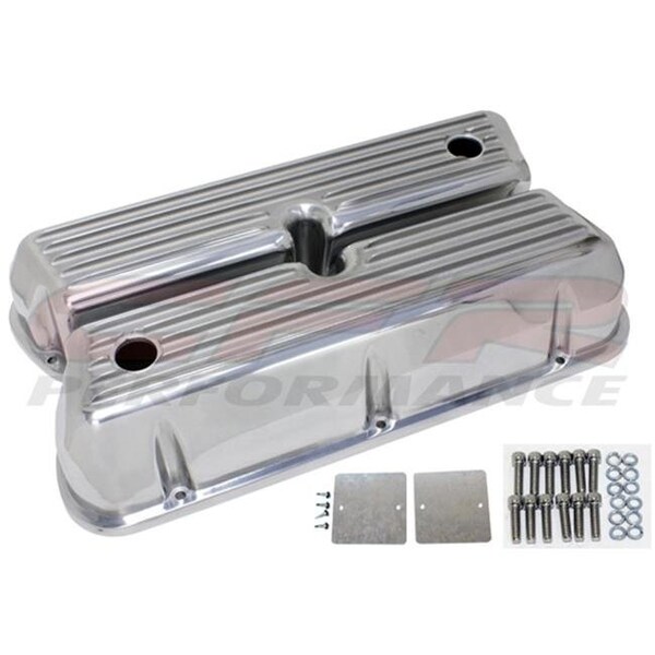 Cfr Performance CFR HZ-6728-3-POL 1962-85 Ford Small Block 289-302-351W-5.0L Tall Polished Aluminum Valve Covers - Full Finned HZ-6728-3-POL - main